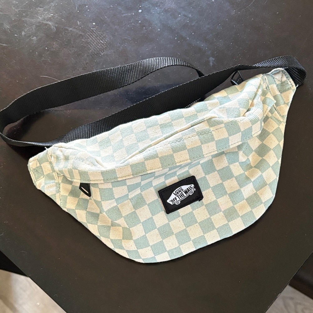 Vans Blue and White Checkered Belt Bag